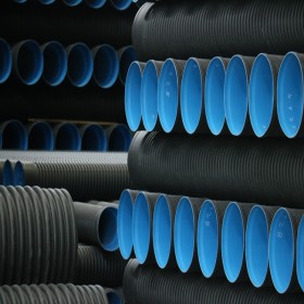 華迪hdpe雙壁波紋管DN500 高密度聚乙烯波紋管 工地排水管企標4級