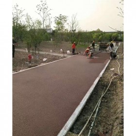 重慶市沙坪壩區 彩色透水混凝土材料粘接劑彩色混凝土路面  生態透水混凝土源頭材料廠家 【豪軒建筑】 生態透水砼   透水混凝土材料廠家批發  免費提供技術指導  送貨到工地