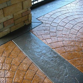 雙橋區 壓膜混凝土 彩色壓印路面 壓花路面廠家 壓模砼 壓花地坪材料廠家 壓花地坪罩面劑