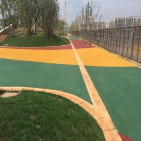 花紋景觀彩色混凝土 商業街彩色混凝土 車行彩色透水混凝土路 源頭材料廠家