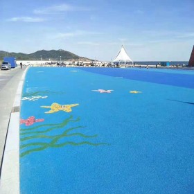 彩色整體透水混凝土 透水混泥土路面 彩色透水混凝土廠家 現貨供應