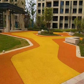 常德市 露骨彩色透水混凝土 c30彩色透水混凝土 透水性混凝土 生態透水混凝土 透水彩色路面 彩色透水綠道 厚度 施工圖