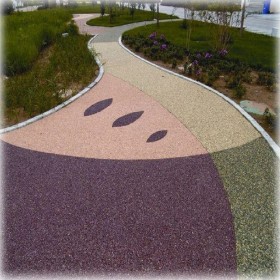 廣安市 露石子透水混凝土 彩色透水混凝土路 生態透水地坪 材料廠家直銷
