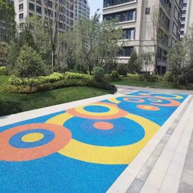 靖遠(yuǎn)縣 園林透水地坪 小區(qū)彩色路面 透水混凝土罩面劑 公司推薦